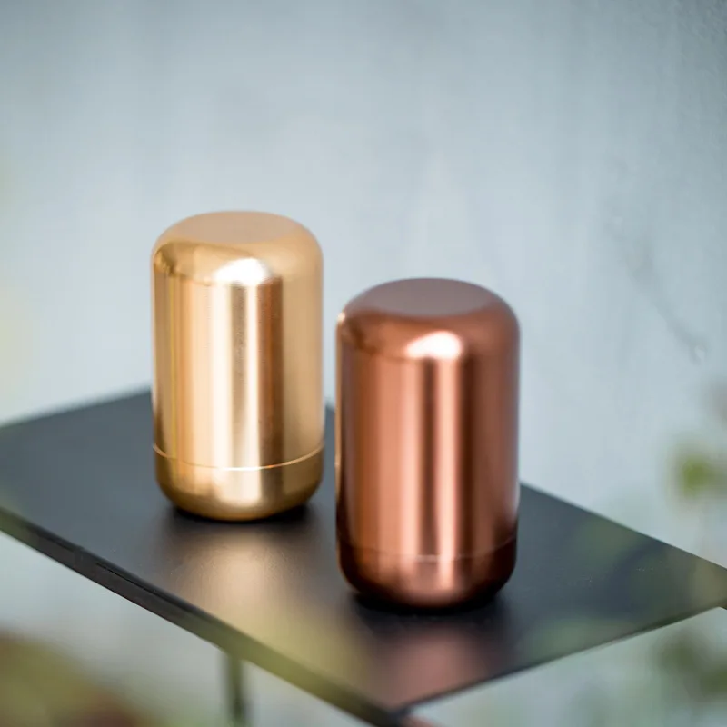 Wholesale printing gold tea aluminum containers eco friendly seal coffee tin can matcha jar aluminum container with lid