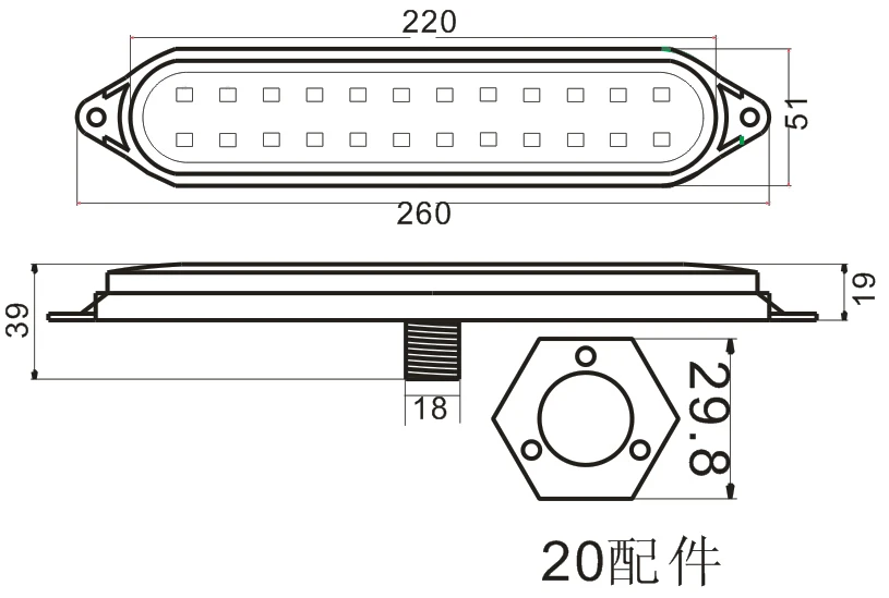 Aidisen ads a320 rgb 5050 260 мм ip67 освещение кабошона для аттракционов 24v pixel