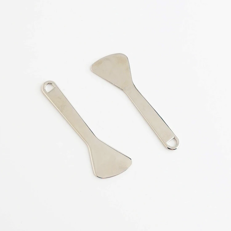 70mm Zinc Alloy Cream Spatula Metal Cosmetic Spoon Beauty Tool For Cosmetic Jar
