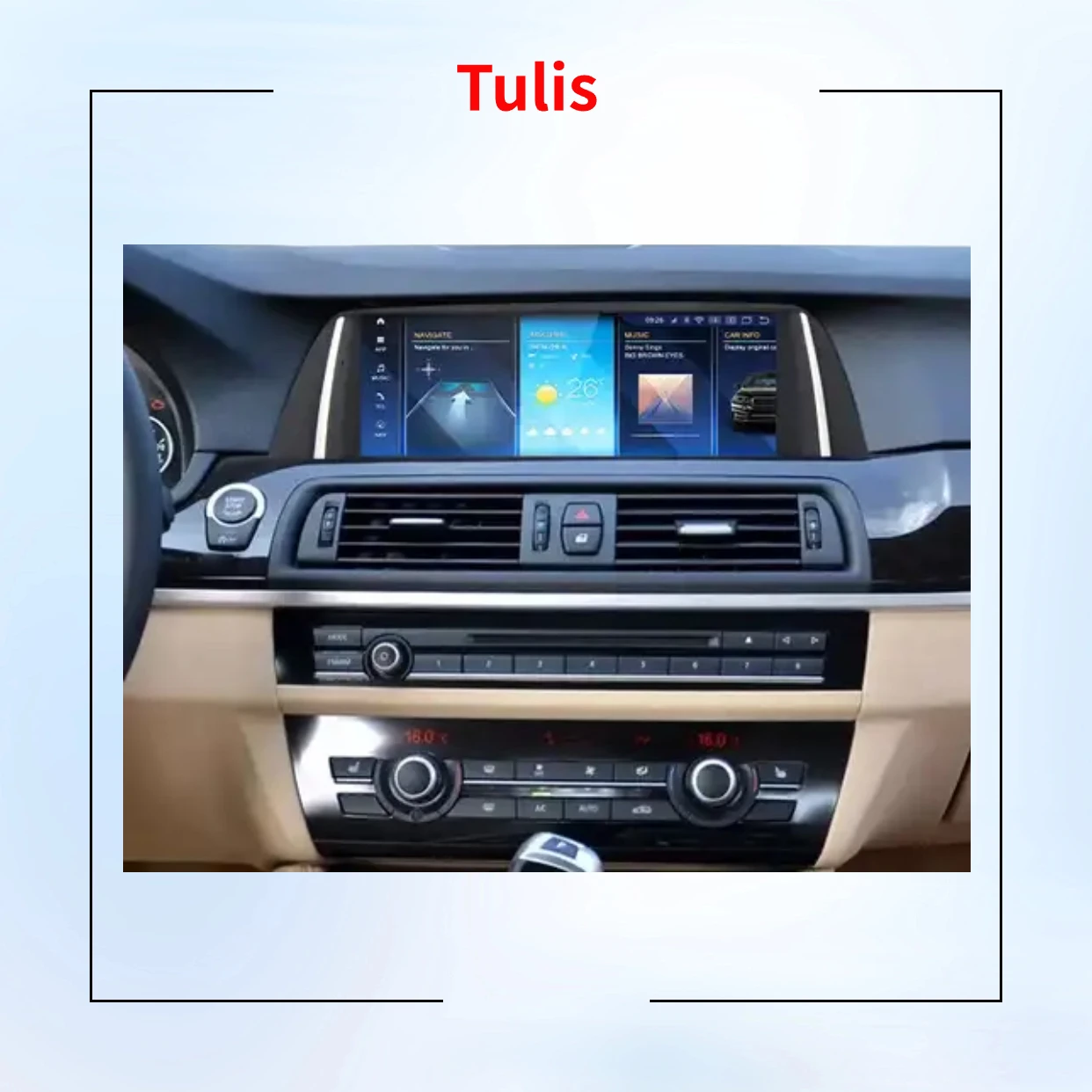 Tulis Android 13 Car Radio For BMW 5 Series F10 F11 CIC NBT 2010 -2016 Touch Screen WIFi Carplay Qualcomm Snapdragon Chip