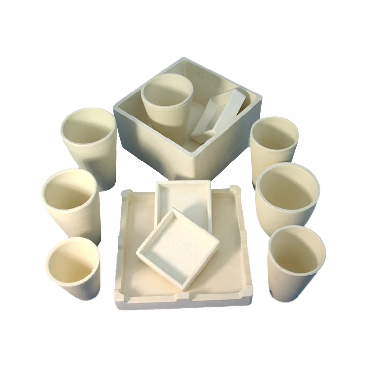 High temperature  cordierite mullite Ceramic White Moulding Refractory ceramic pot crucible