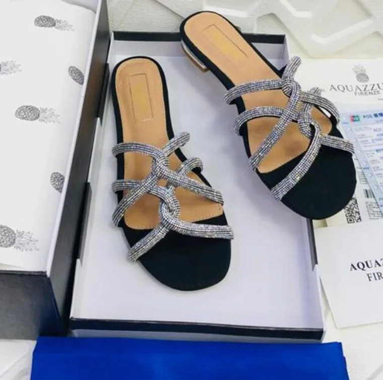Новинка 2021 сандалии на плоской подошве летние женские sepatu переливающиеся гибридные