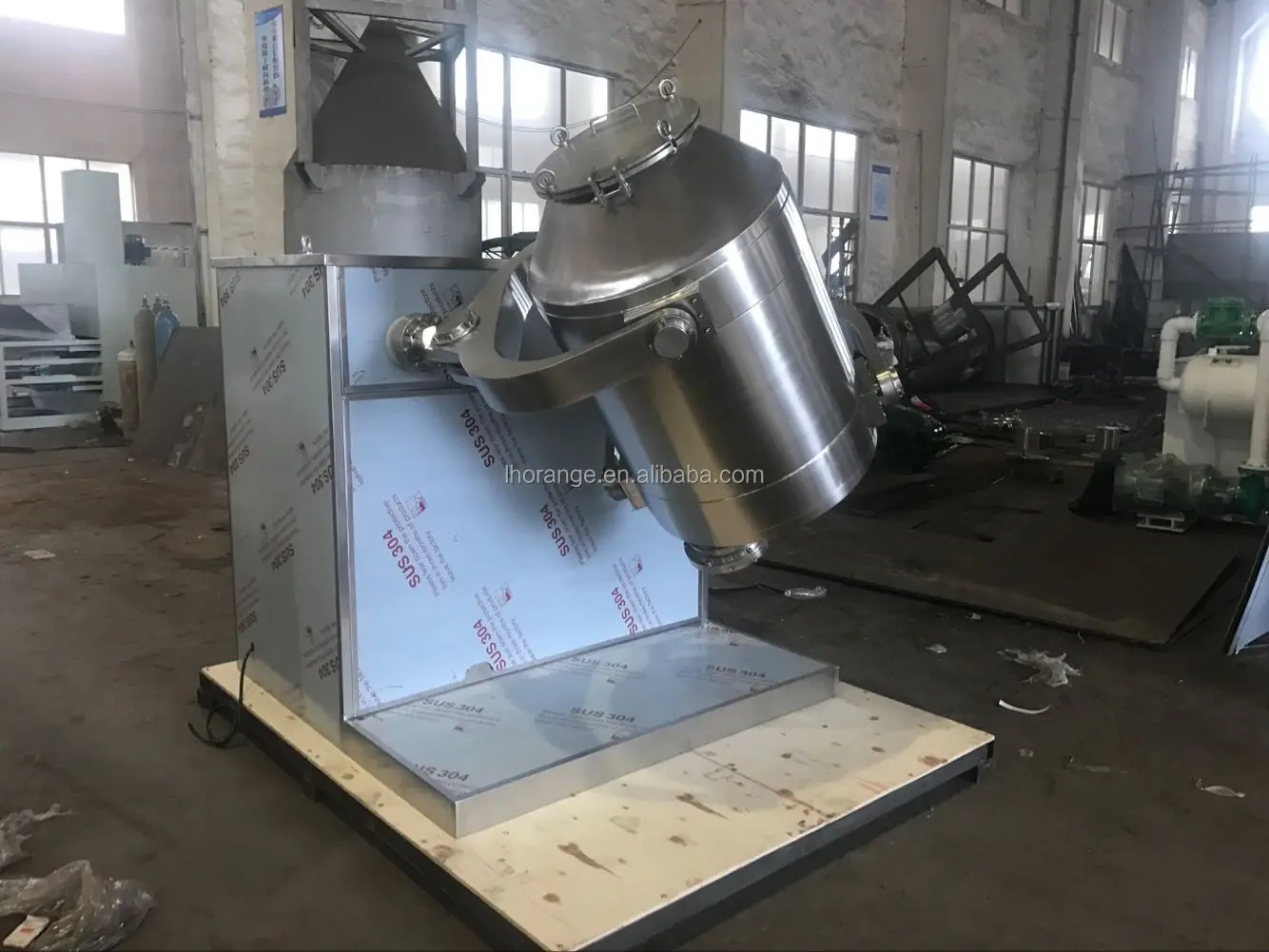 high quality Two-dimensional mixer Rotating Drum Industrial Powder Mixer Mixing
