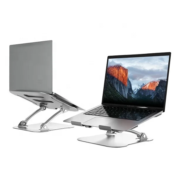 Portable Aluminum Alloy Adjustable Laptop Stand for Notebook MacBook Computer Bracket Lifting Cooling folding Holder Non-slip