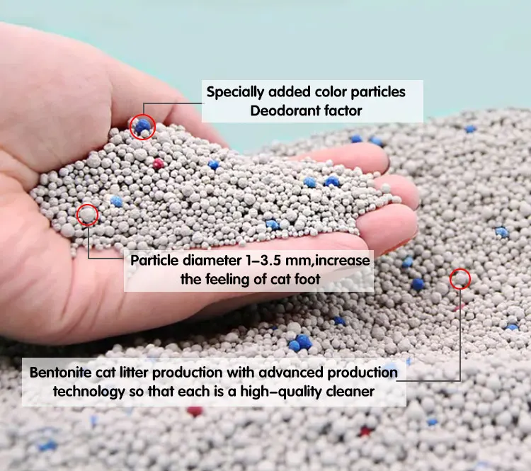 OEM / ODM Dust-Free Strong Clumping Arena Para Gatos Ball Shaped Bentonite Cat litter