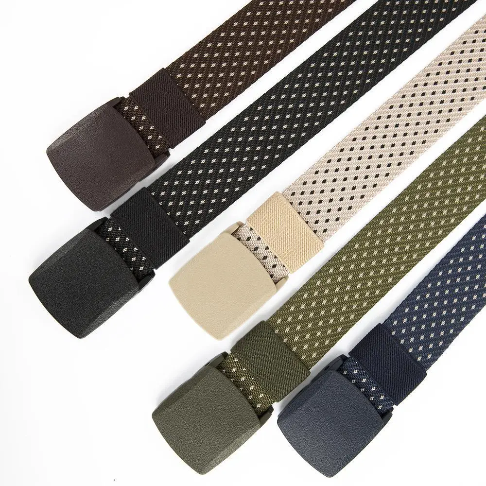 Metal Free High Quality Strap Automatic Buckle Nylon Belt Male Tactical Waist Belt Men Canvas Fabric Belts