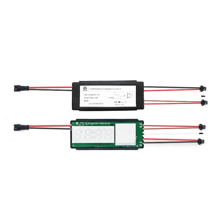 Factory selling single button touch sensor clock temperature display touch sensor for mirror