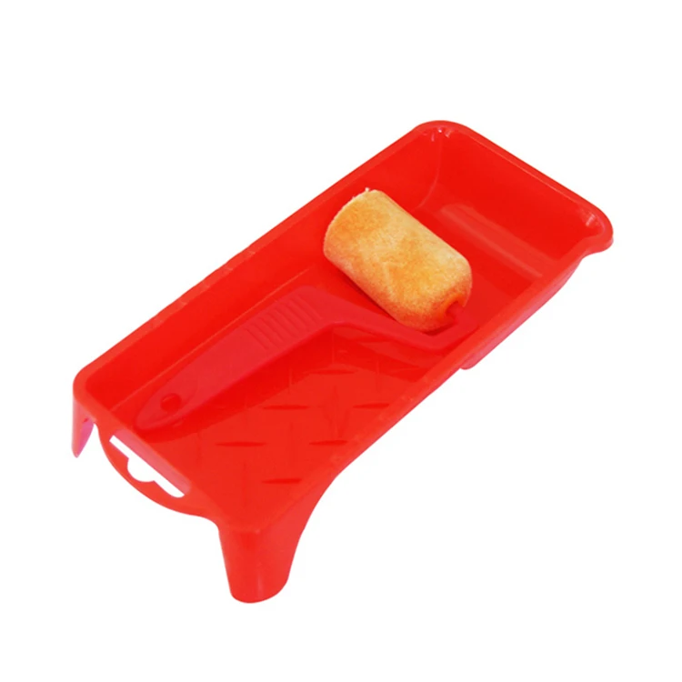 Factory Direct Sale Multifunctional Plastic Handle Easy Color Paint Roller Tray For Art Painting