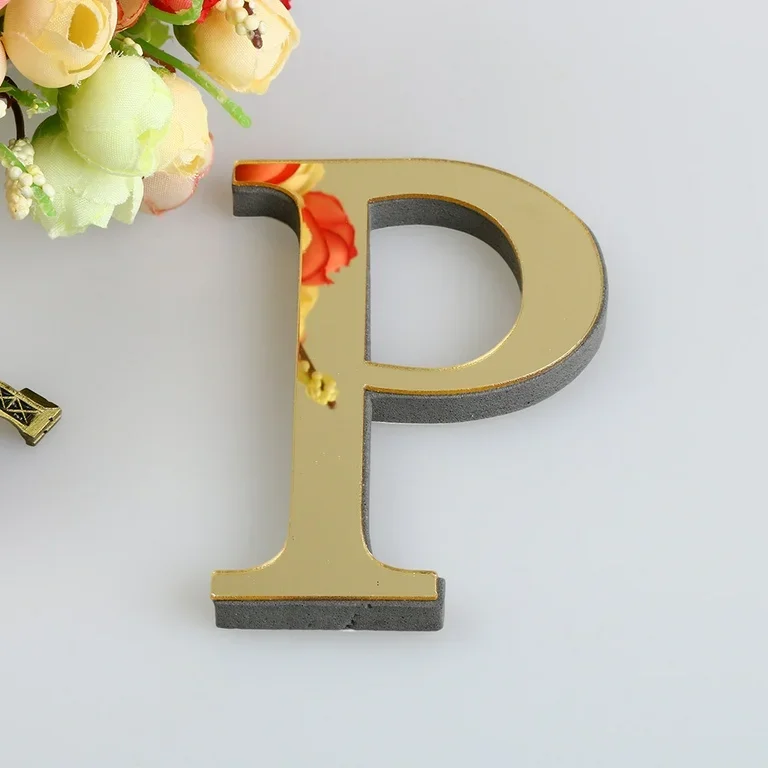 26 English Letters Mirror Wall Stickers 3d Effect Acrylic Alphabet Words Mirrors Wall Sticker Decals Diy Home Art Decorations