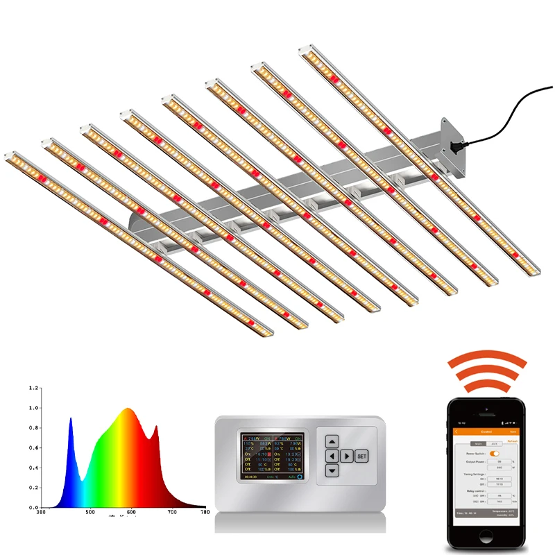 Dimmable Vertical Greenhousee Hydroponic 600W LM301H/301B Hemp Spider Full Spectrumled LED Grow Light for Indoor Plants