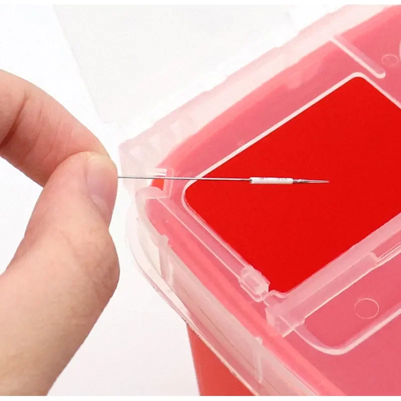 Plastic Sharps Container Biohazard Needle Disposal Box for Infectious Waste For Permanent Makeup