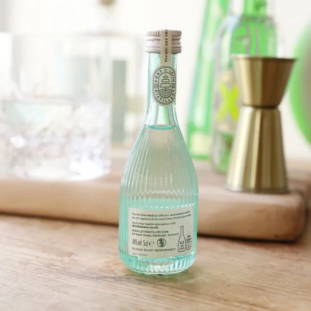 Wholesale mini 100ml 200ml vertical stripe design glass liquor bottle gin whisky vodka