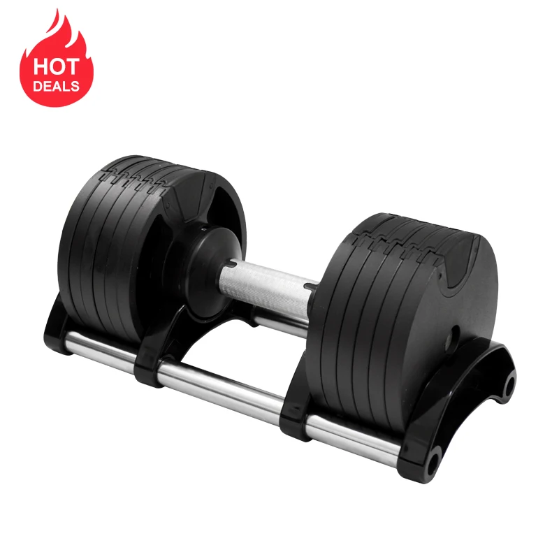 
Hot Selling Weight 20kg 32kg Adjustable Dumbbell Black Cast Iron Unisex Universal 20kg 32kg Adjustable Dumbbell 