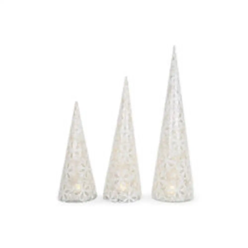 Wholesale Artificial Christmas Tree  Cone Tower Shape Artificial Silver Christmas Tree Led Decoration Lights