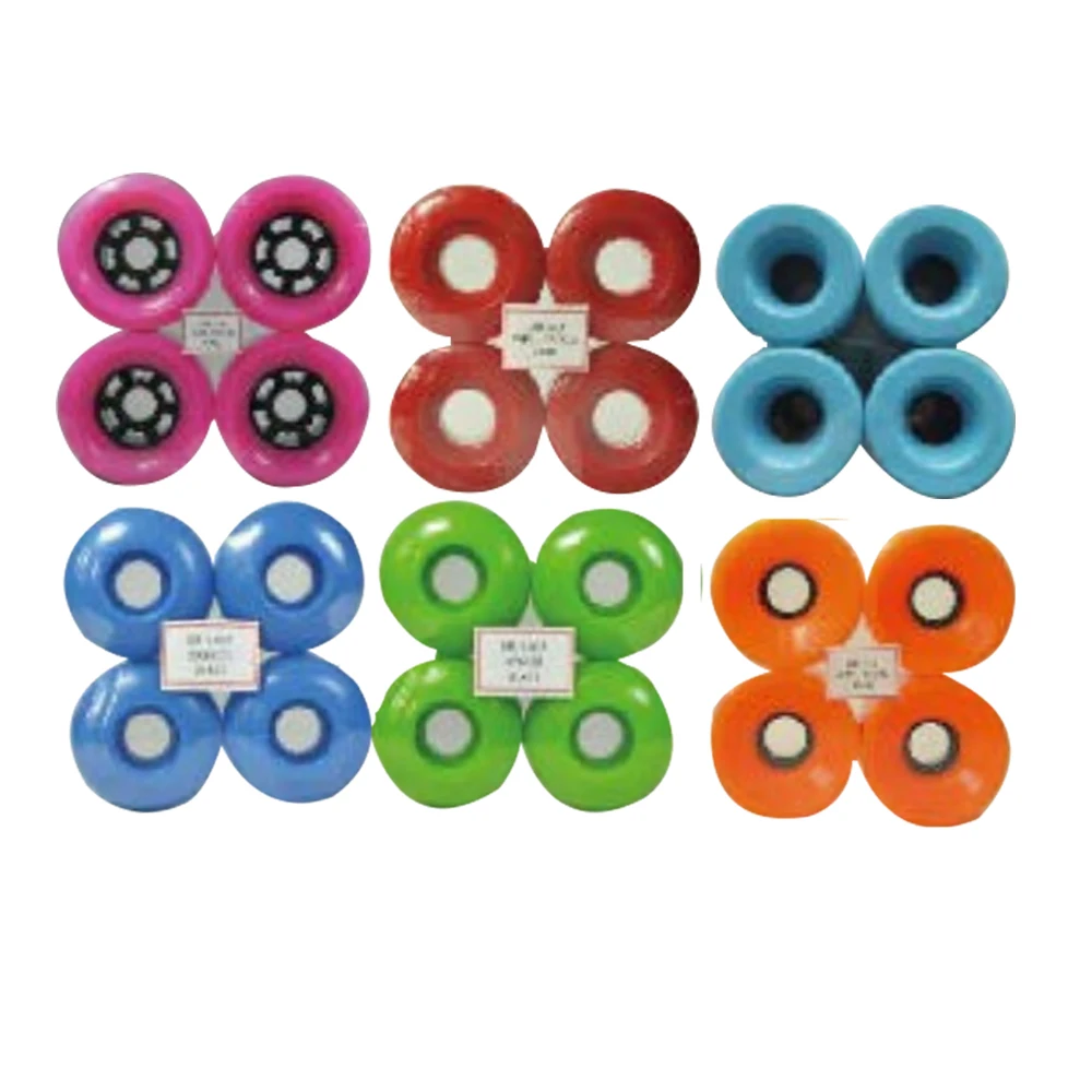 high quality High rebound color skateboard wheels in size 50-59 mm skateboard wheels