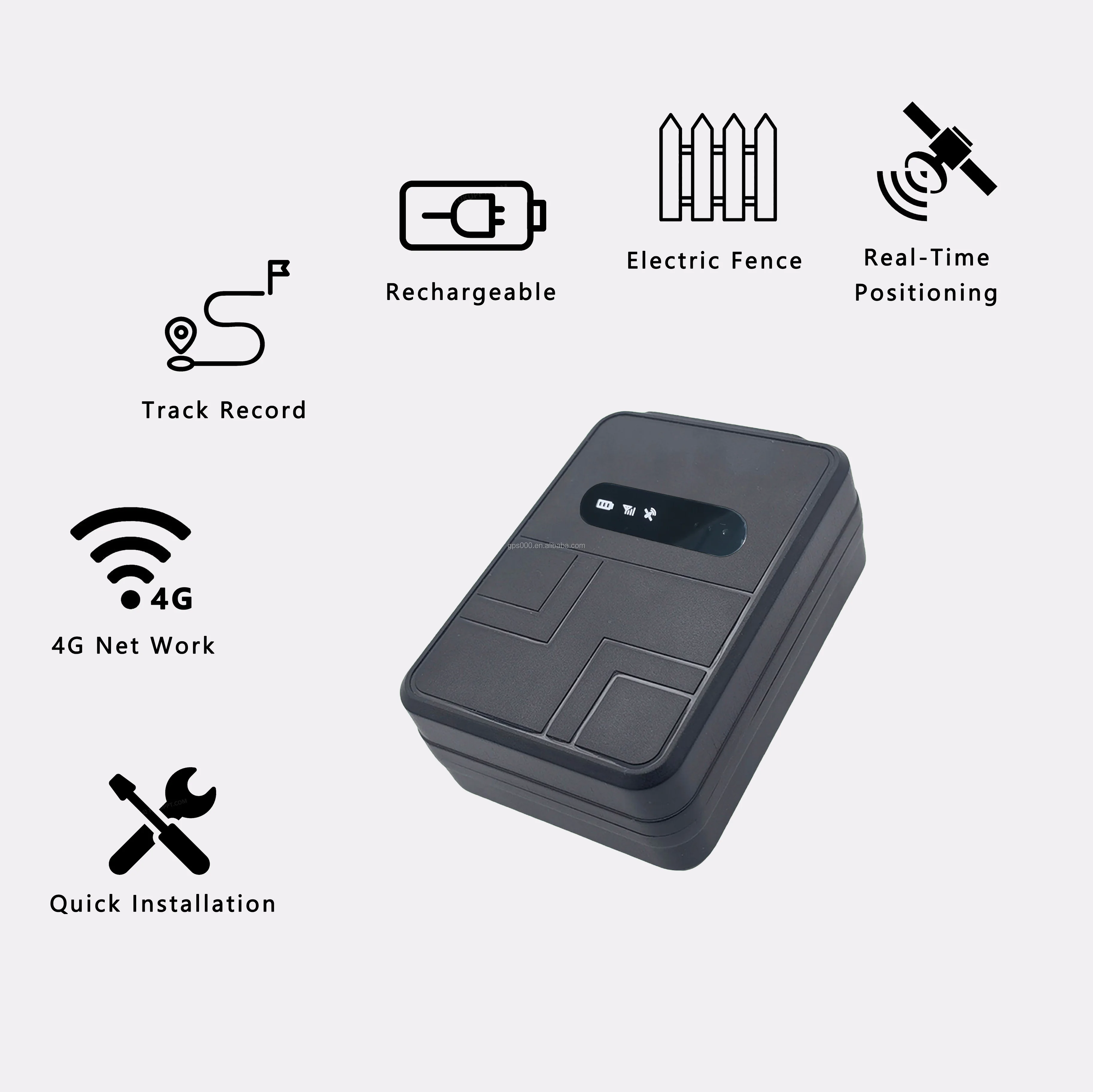 Car GPS Tracker Wireless 10000 mAh Large Battery Equipment 4G Network Supports 2G Network at the Same Time