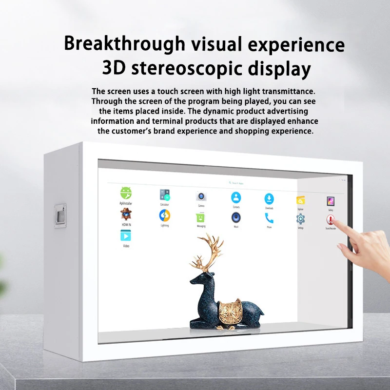 AI Virtual 3D Interactive LED Hologram Cabinet Transparent Indoor Holographic Cabin Screen Equipment Human-Size Holographic Fans