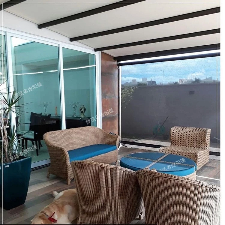 Modern retractable PVC pergola awning motor remote control cassette awning