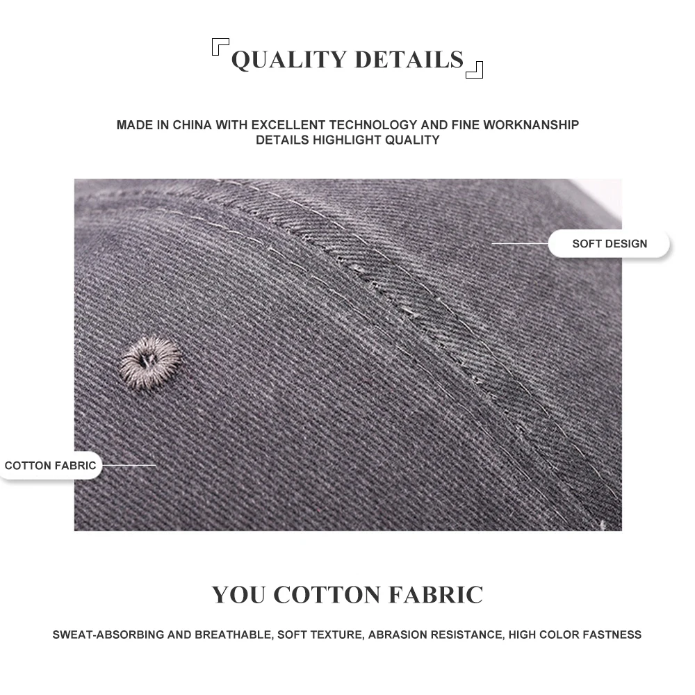 Suppliers New Head Embroidered Print Custom Logo Vintage One Size Fits All Caps Shop Wholesale Branded Cap For Men