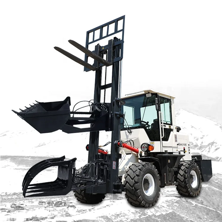  China 2.5 3 3.5 4 5 6 7 Ton Forklift Off Road 4WD 4x4 All Rough Terrain Diesel Truck Price for