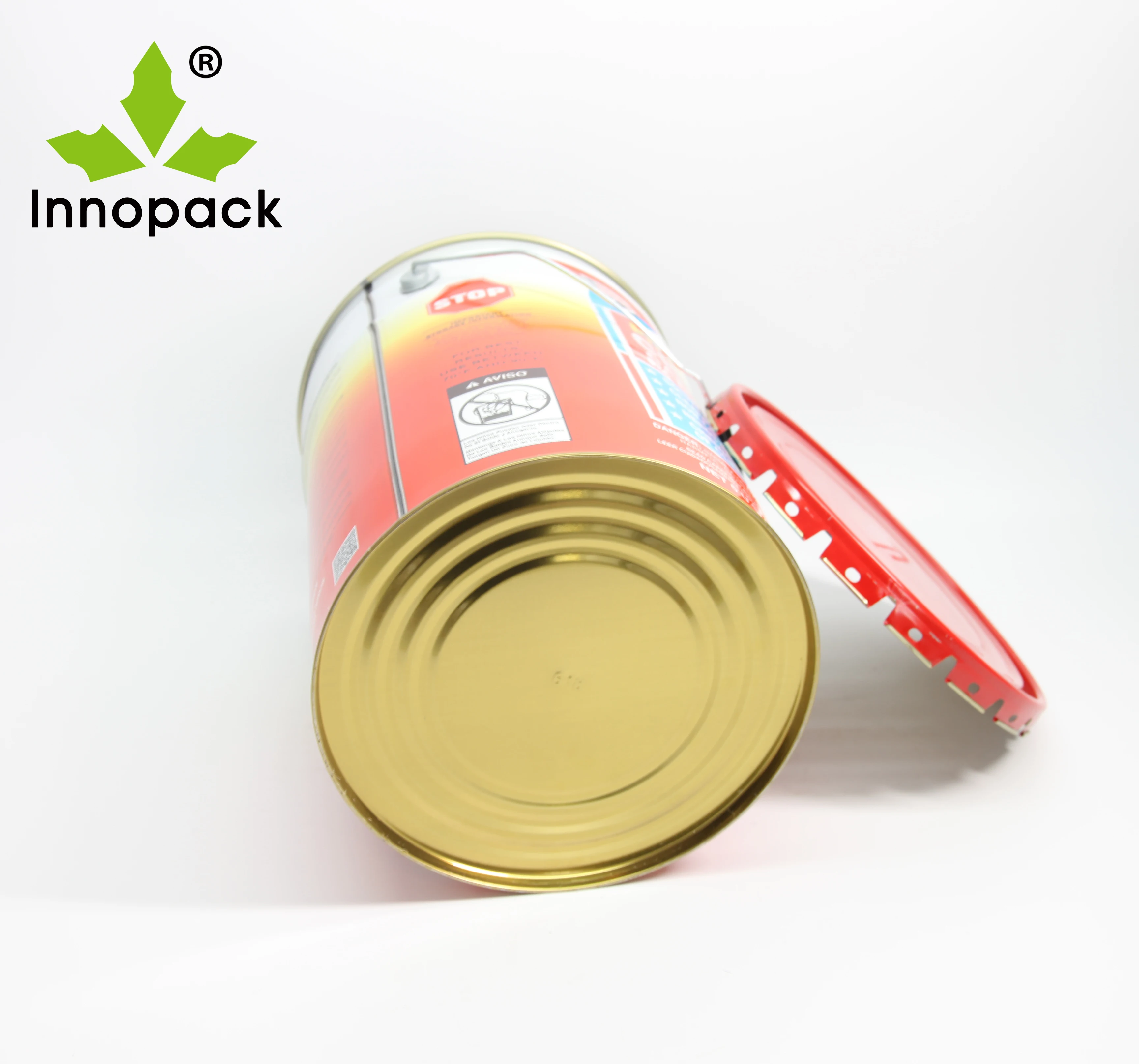 Nestable white empty 5 Gallon Steel Pail stackable durable 26 gauge steel 5 Gallon pails with lid for space saving storage