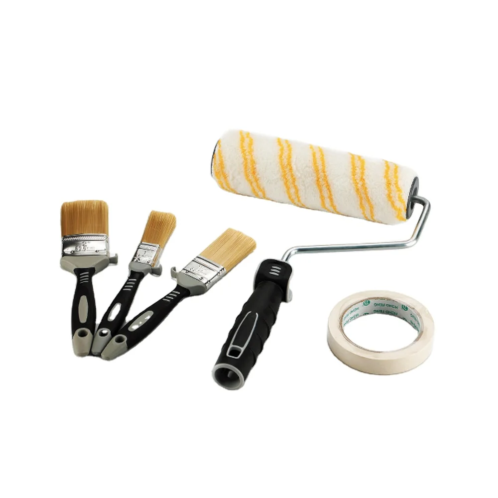 5 pcs hot high quality wall cylinder industrial brush paint roller set brush kit