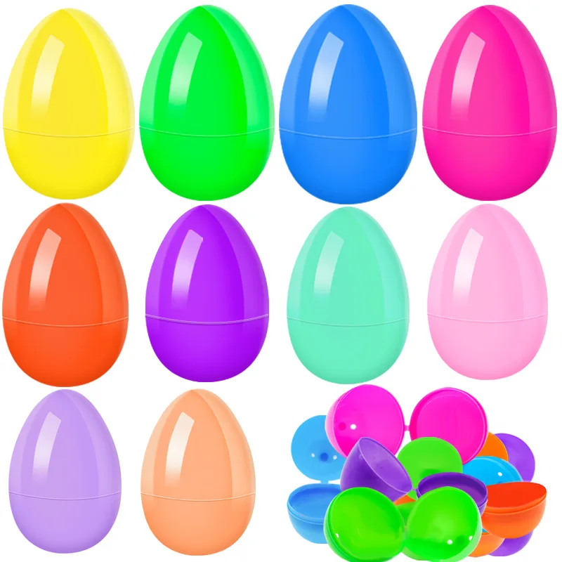 Wholesale Easter Ornaments Plastic Eggs In Assorted Colors Perfect Size Easter Egg For Candy and Crafts
