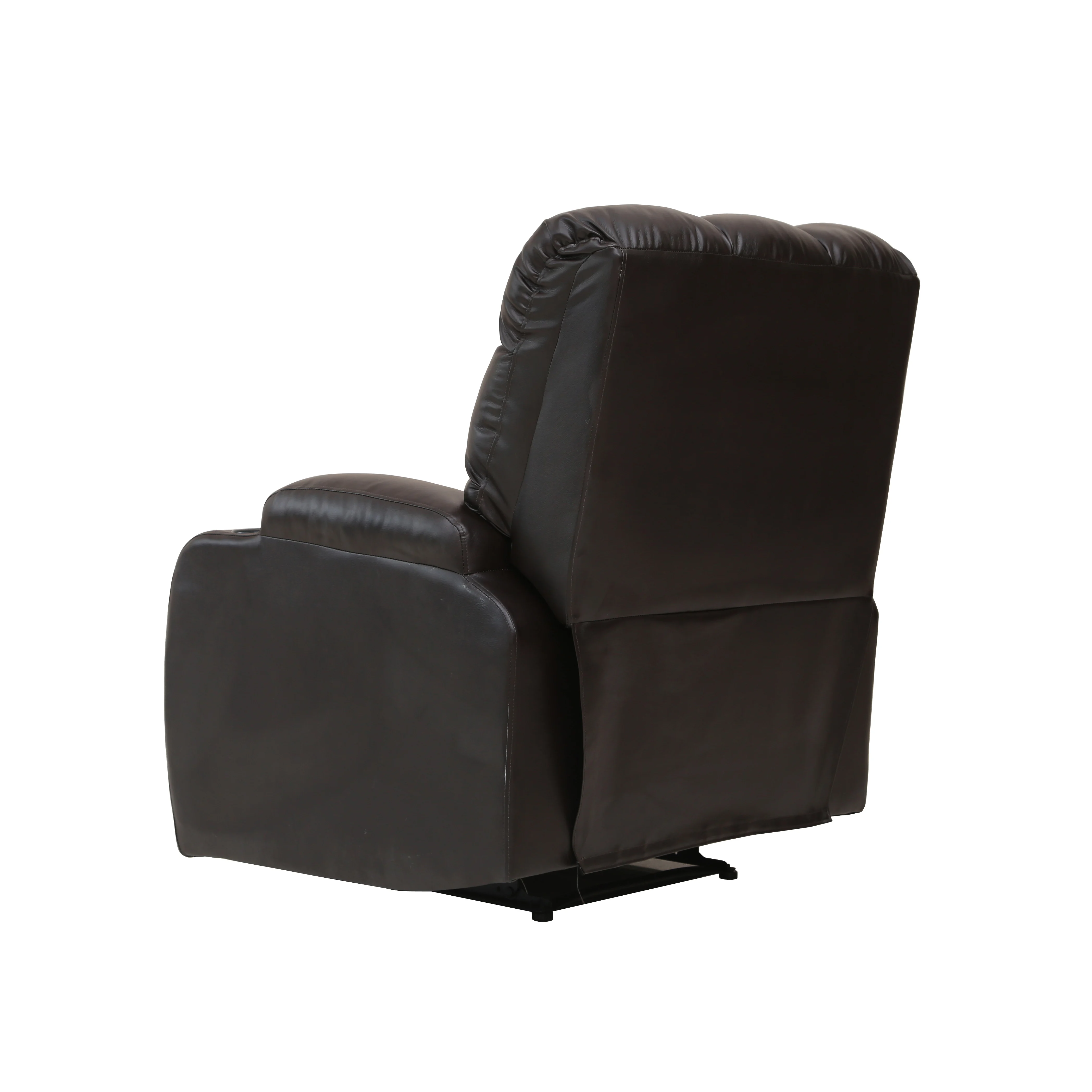 Manual Recliner Chair PU Leather Massage Heating Leisure Recliner Sofa for Living Room