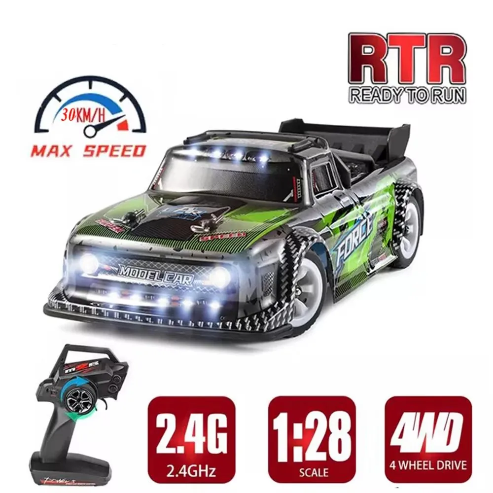 Wltoys 284131 1/28 Mini 2.4G 4WD High Speed 30KM/H Short Course Drift RC Car Vehicle Models With Light