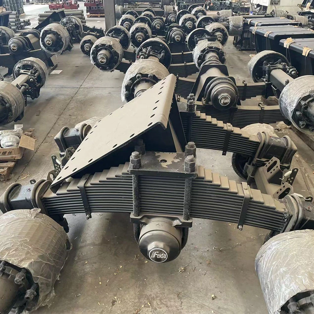 Trailer axle suspension heavy beam thickness 12, 14, 16t used/new BPW FUWA trailer axle