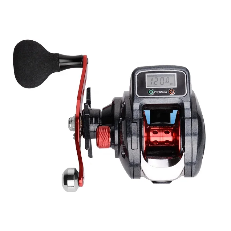 New Product Baitcasting Fishing Reel Fishing Rod Reel Led Statistics Display Plastic Dripping Fishing Reels