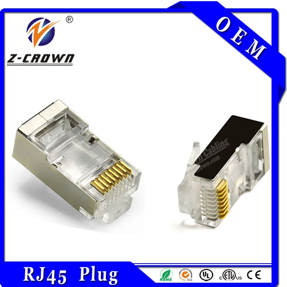 Utp ftp Cat6 panel mount splitter 4 port 8p8c rj45 connector with gold plug