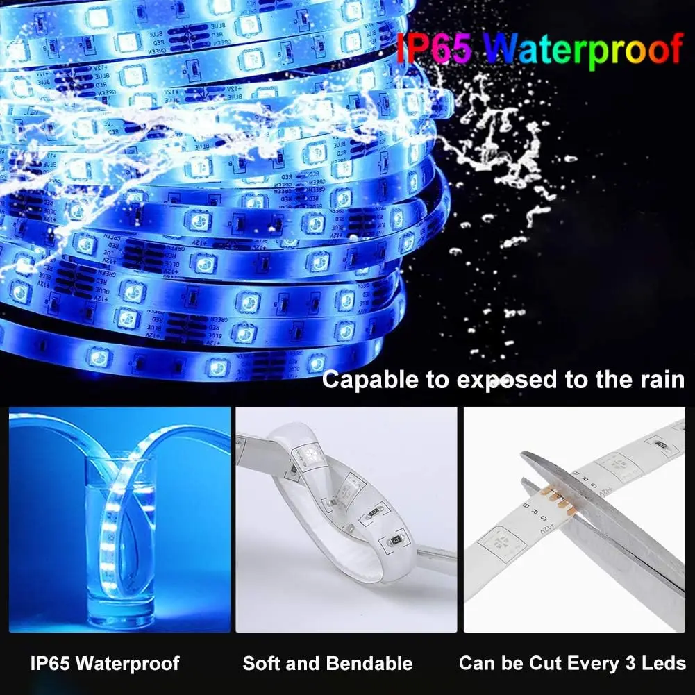 12V RGB COB Smart LED Strip Light USB Connectivity  Switch Remote Controlled Via APP WiFi 5050 2835 Led Light Strip