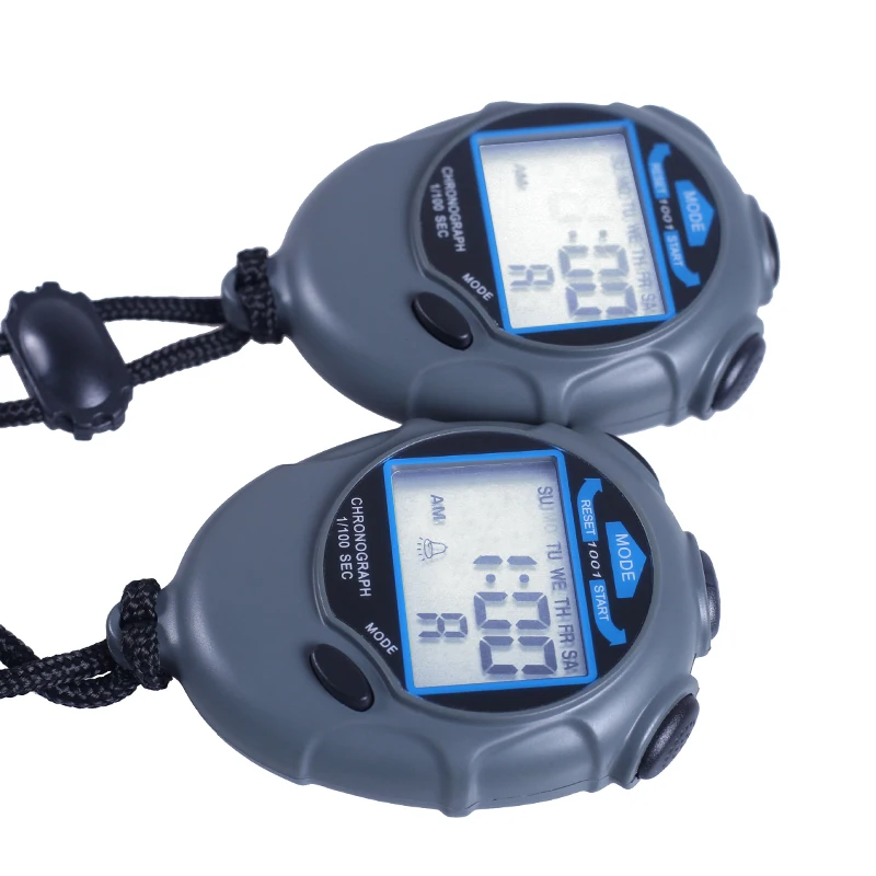 Factory OEM Custom Table Stopwatch Single Row Display 2 Lap Time Memory Kids Digital Waterproof Sports Stop Watch