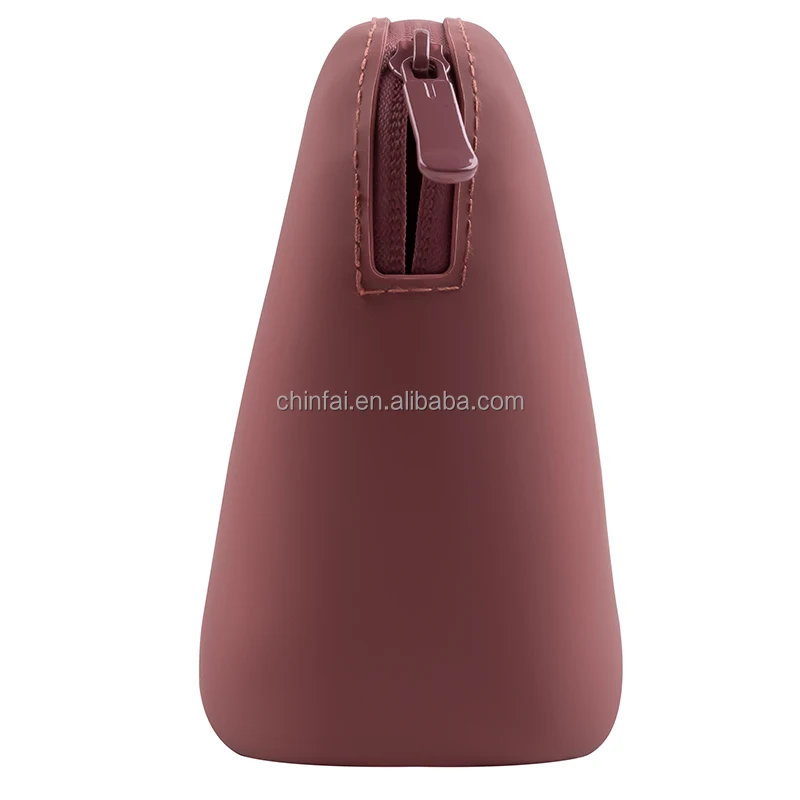 2024 Eco-Friendly Foldable Waterproof BPA Free Silicone Make up Organizer Cosmetic Bag & Case for Girls Women Travel