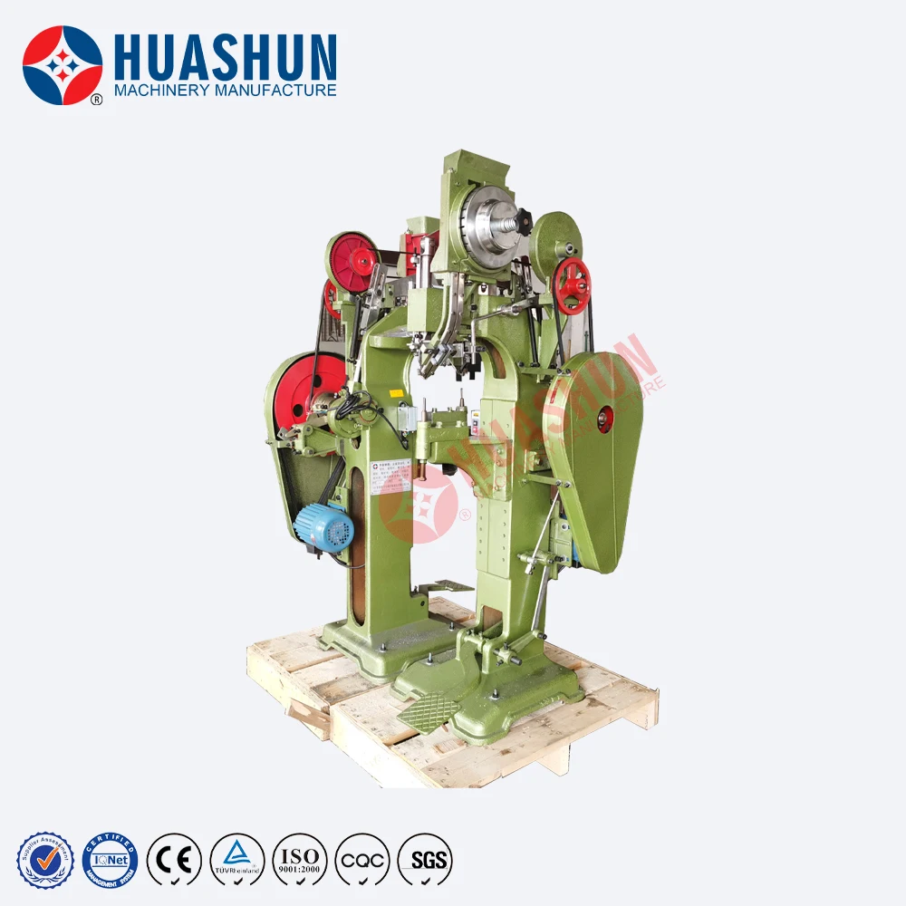 HUASHUN SX-60 high safety automatic feeding lining semi tubular hollow iron rivet machine