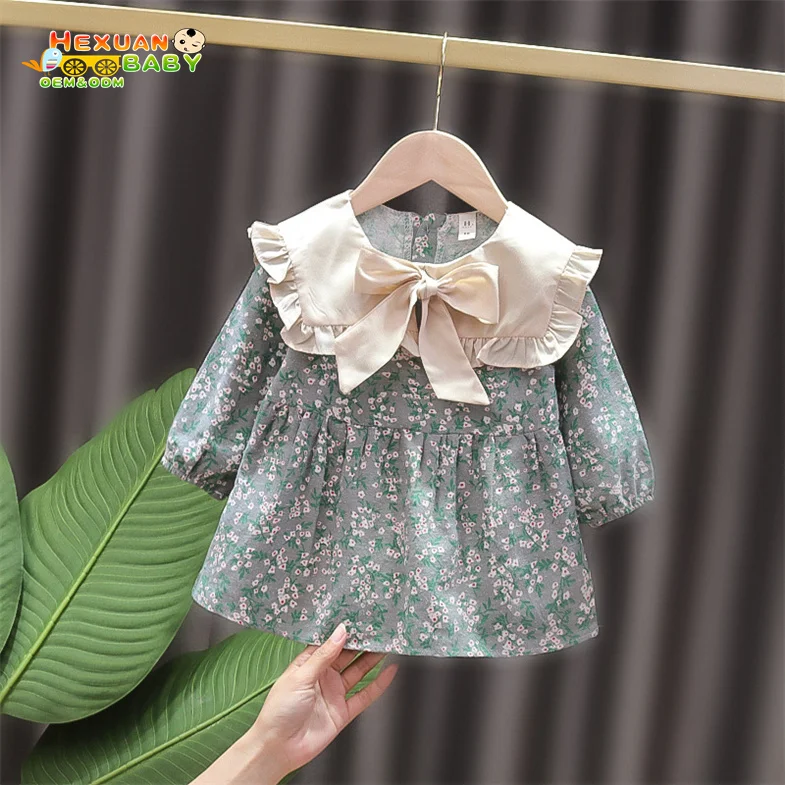 New arrival spring kids dress western style children princess dresses 0-1 year old girl dress baby girl frocks