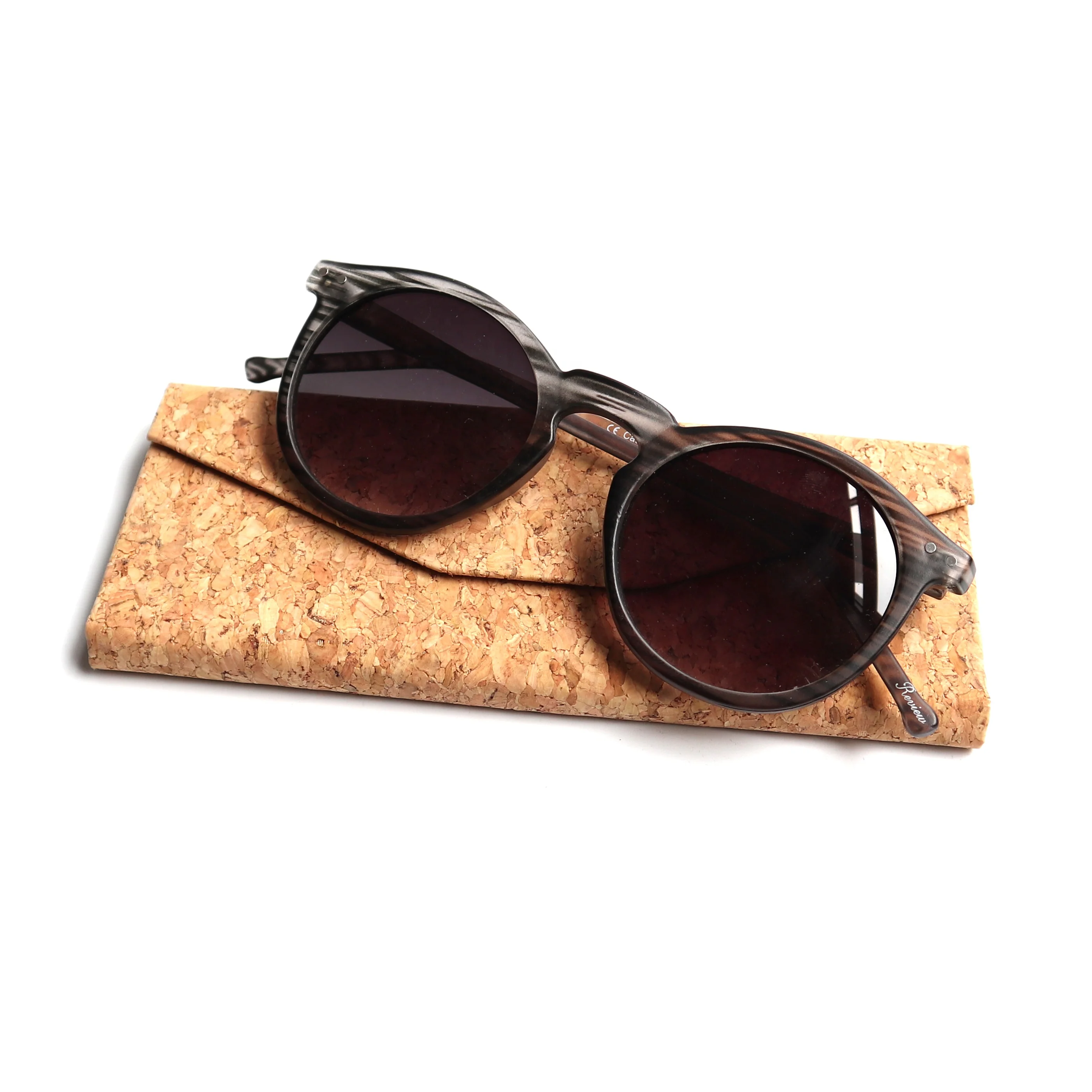 Cork Sunglasses Case Foldable Case Glasses OEM Folding Glasses Case for Sunglasses Packaging Ready Stock Eye Glasses Package