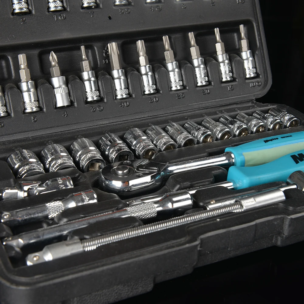 46pcs combination CrV hand tool set wrench herramientas