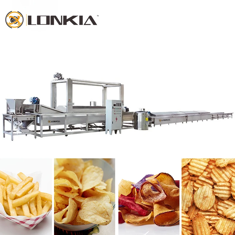 Полностью автоматическая линия по производству жареных картофельных чипсов/машина для производства картофеля фри/завод по переработке замороженного картофеля фри