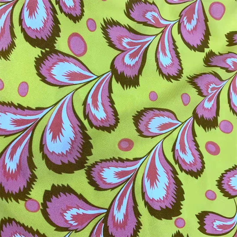 Custom design 100% poly colorful soft printed chiffon jacquard fabric for dress