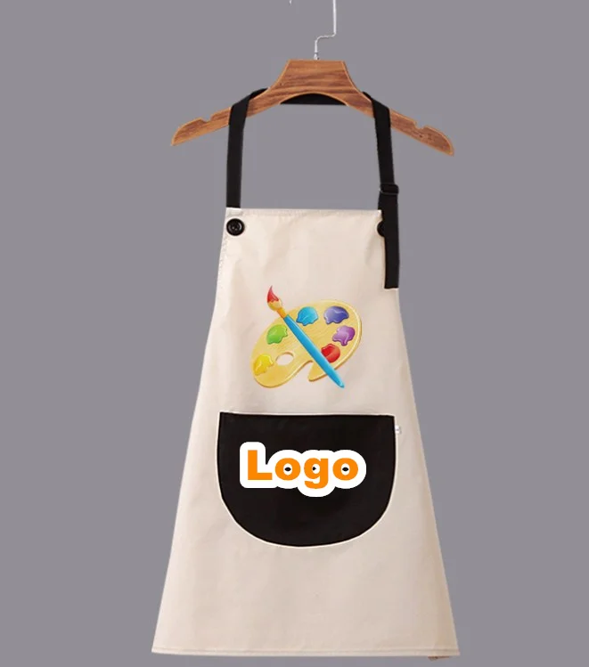 Children waterproof apron sleeveless studio painting smock clothes kindergarten printing overalls for kids toys gifts