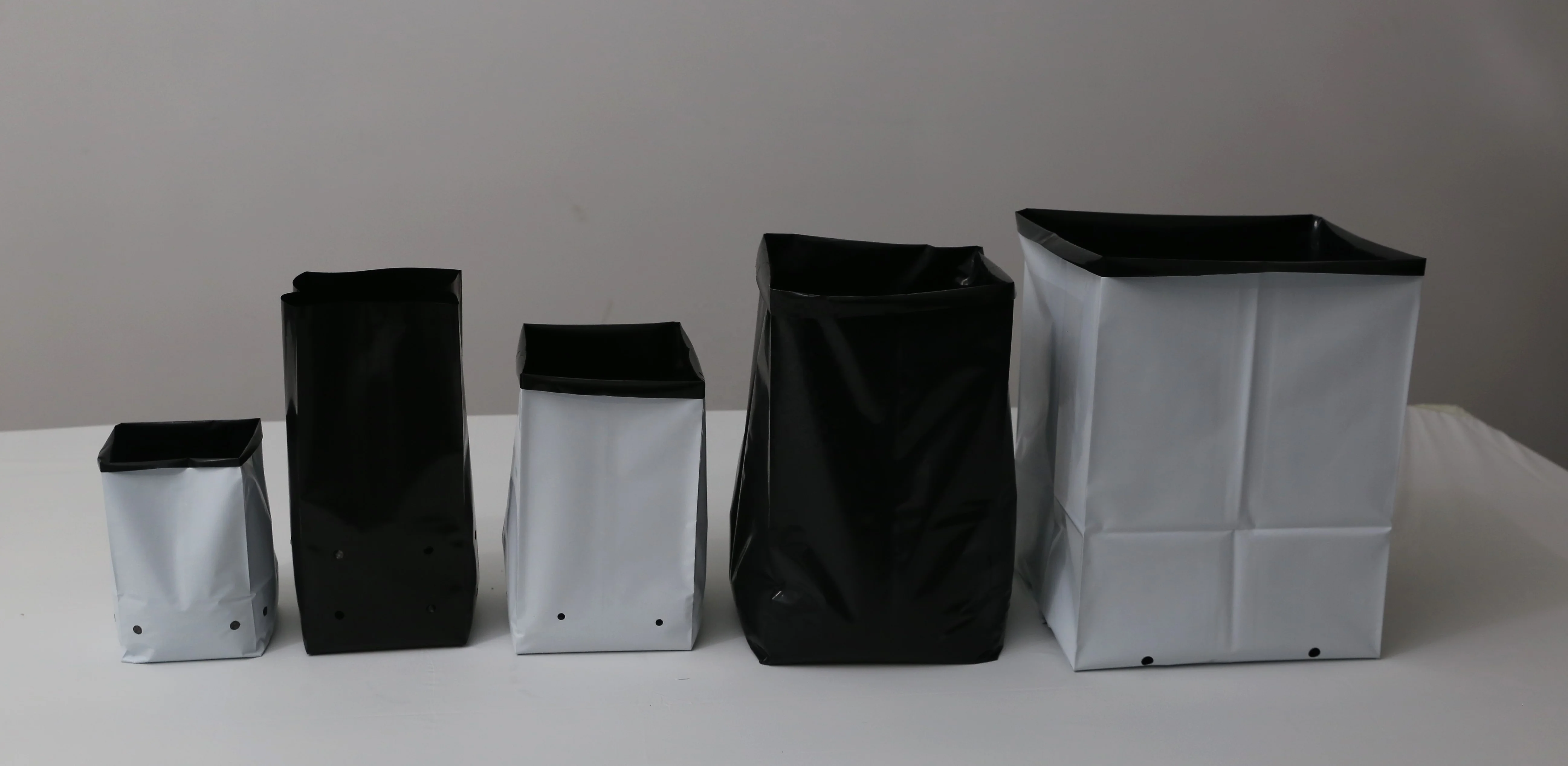 UV Treated Hydroponic White Black Panda Poly Grow Bags for vegetable planter, tree seedlings, fruit plant nursery