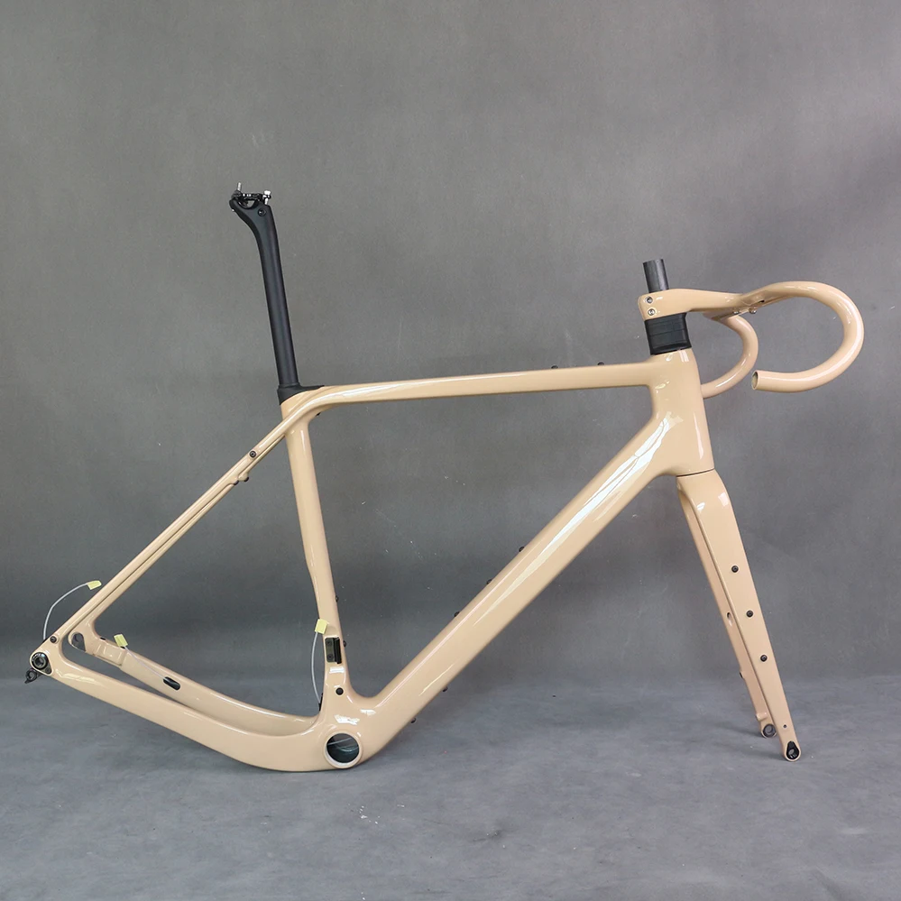 SERAPH Carbon Frame Disc Brake Gravel Bike Full Hidden Cable Bicycle Part Carbon Fiber T1000 T47 Max Tire 700X50C Paint GR048