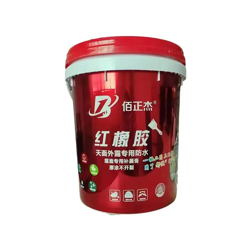 Red rubber  Interior wall of roof Color steel tile for bungalow Ground fish pond Leakage repair waterproof coating