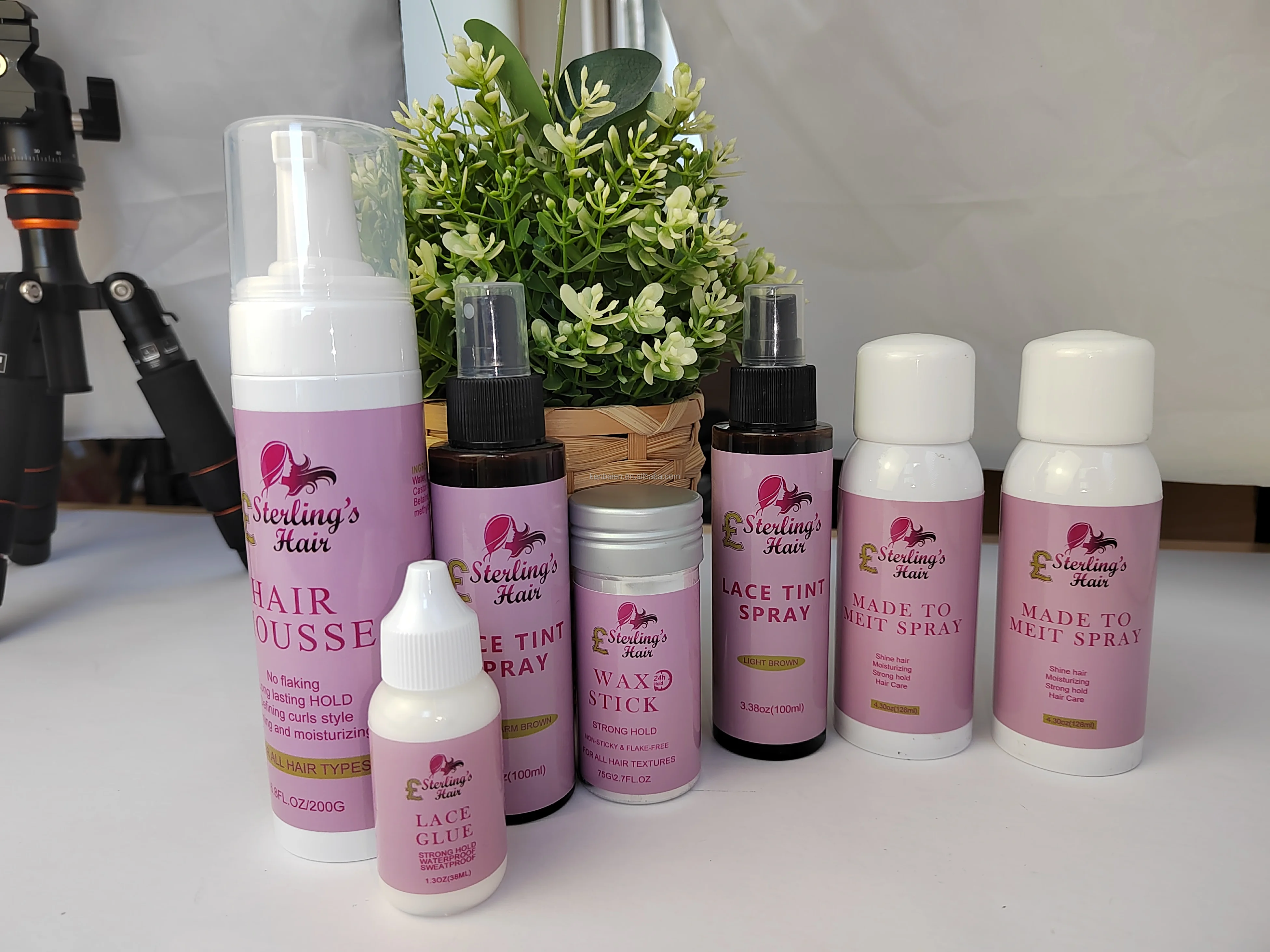 High Quality Private Label Custom Hair Styling Luxury Hair Tint Spray Waterproof Lace Glue Kit