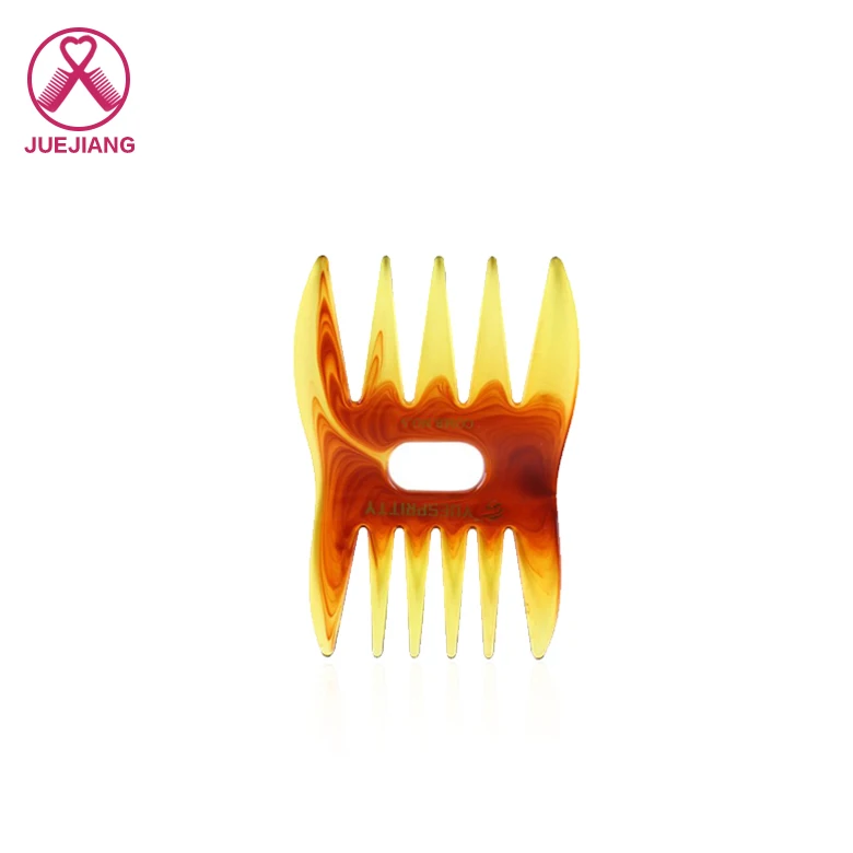 Professional Custom Logo Personalized Plastic Comb Wide Tooth Pick Hair Brush Afro Comb