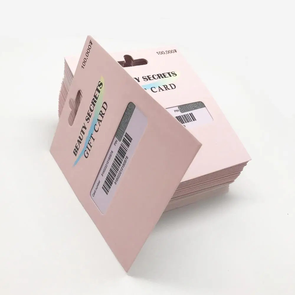 Credit card size Plastic GIFT card with barcode