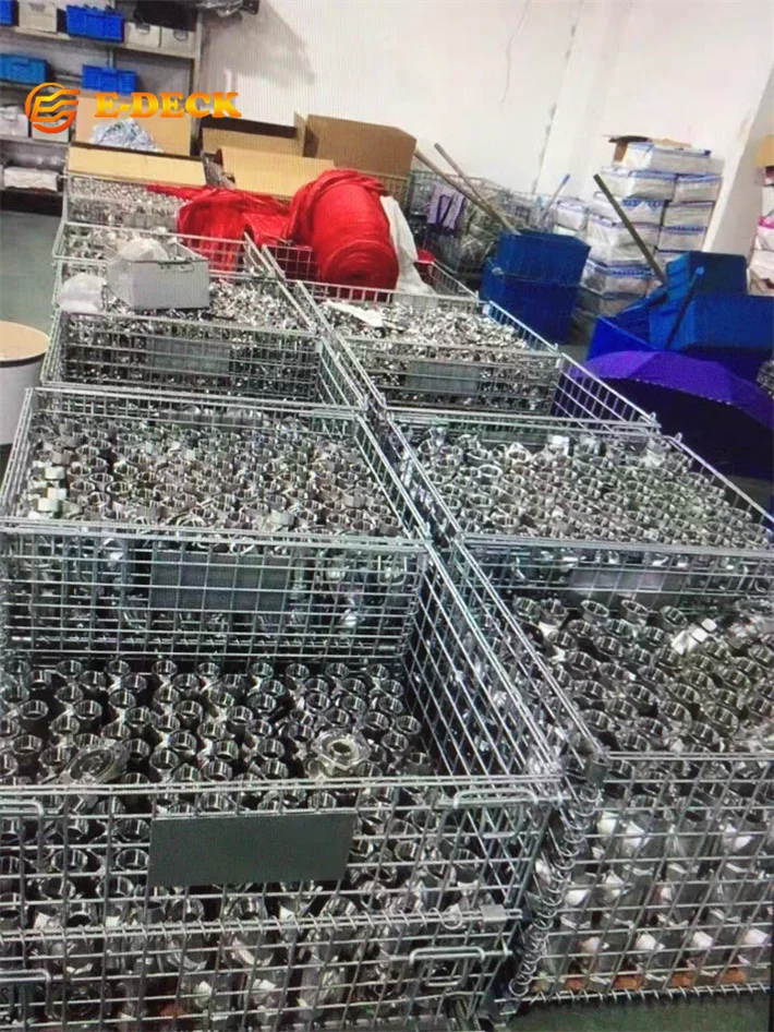 Industrial Hot Zinc Stackable Storage Forklift Metal Steel Foldable Wire Basket