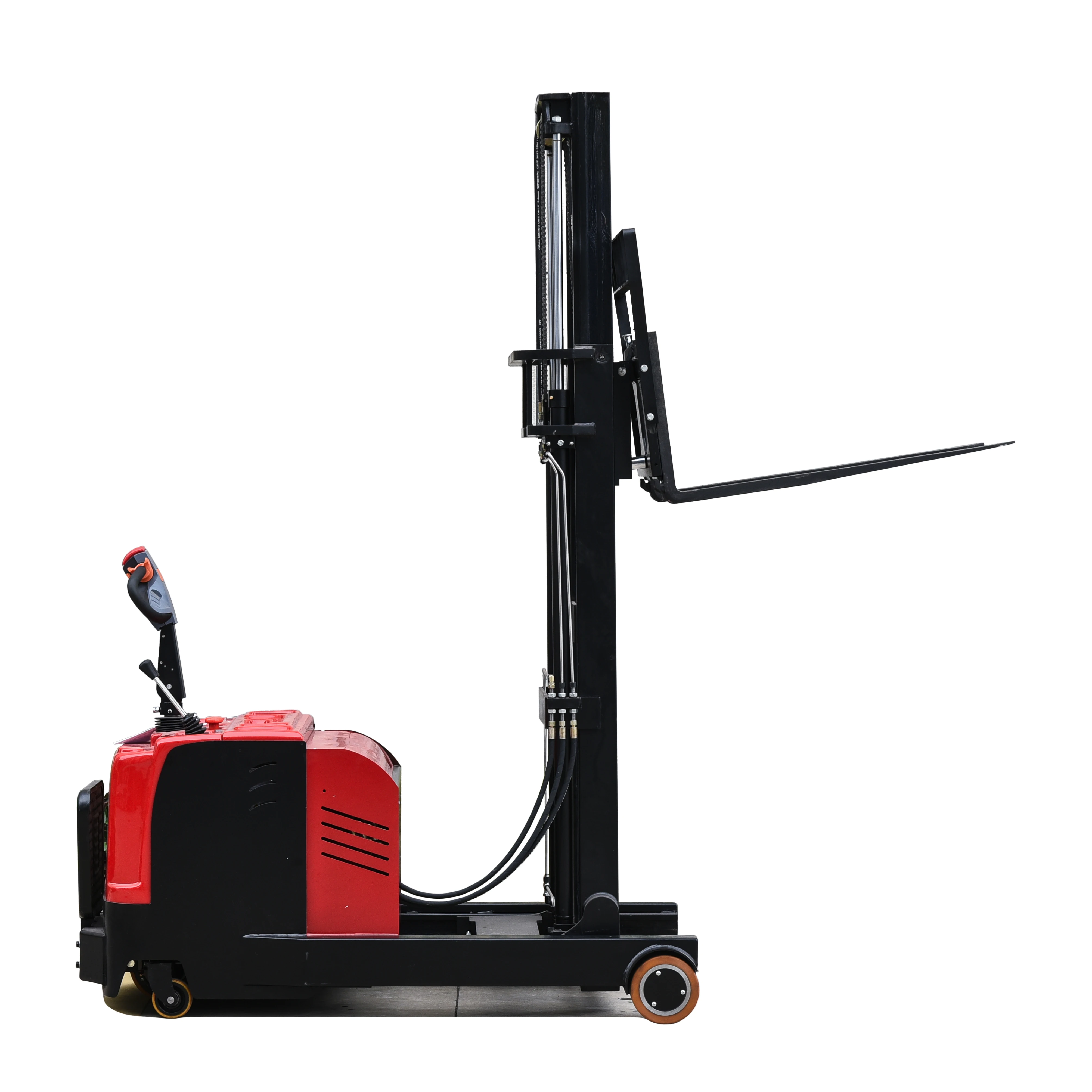 Station driven forward moving full electric forklift 2 ton counterweight lifting stacker automatic loading and unloading kit